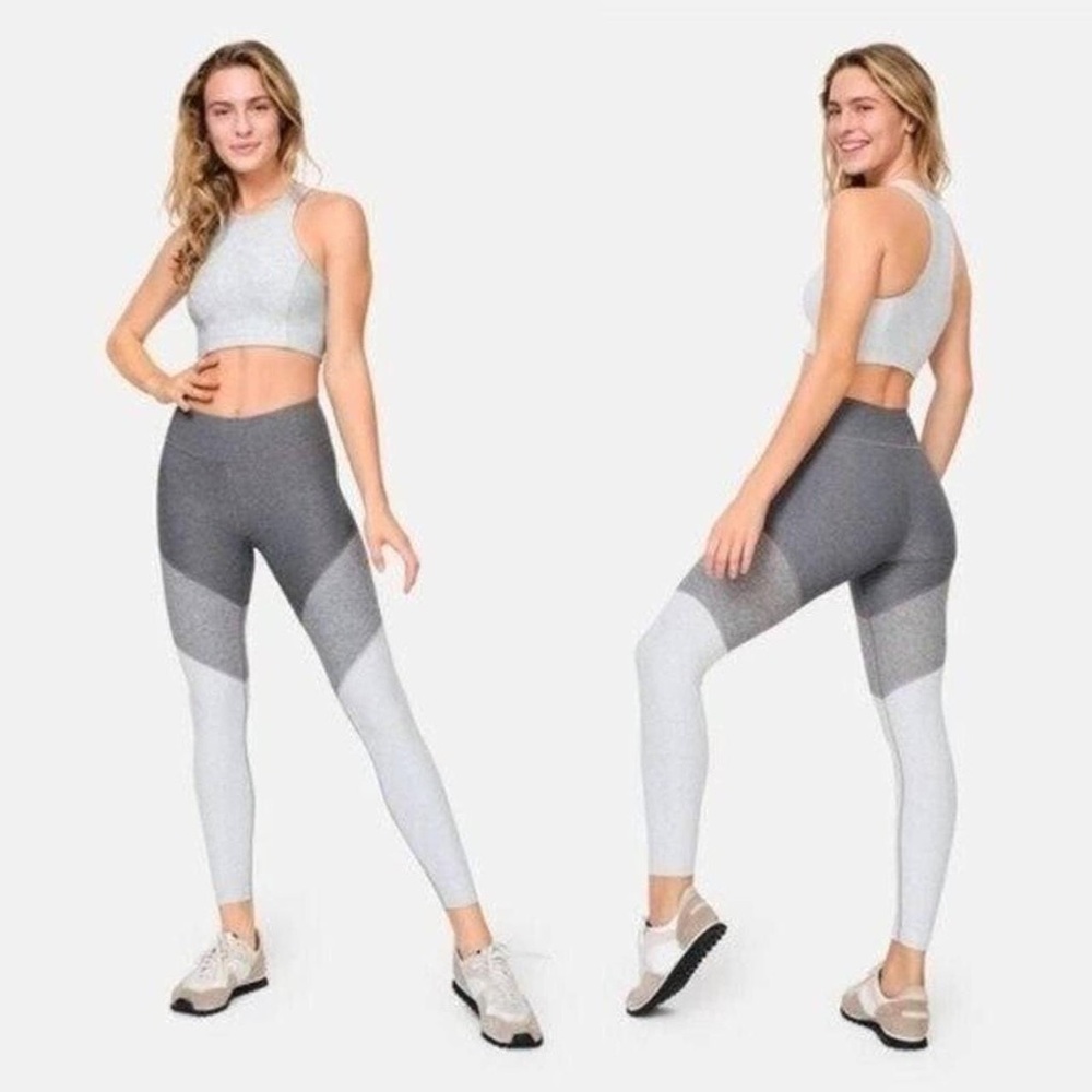 Outdoor Voices Springs 7/8 Legging in Graphite/Ash/Dove Colorblock size XS